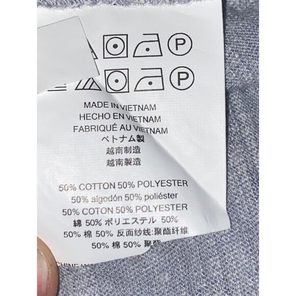 Men's Michael Kors Gray Black Shirt Sleeve Polo Shirt MK Logo Size Large - Picture 7 of 7